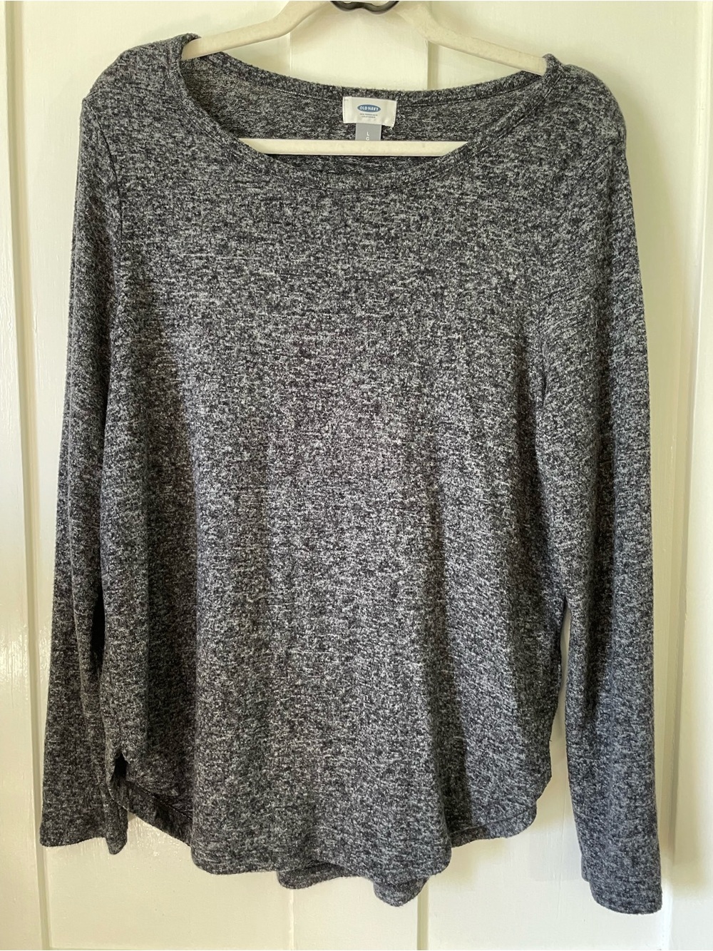 Old Navy Women's Heather Gray Crewneck Long-Sleeve Sweater